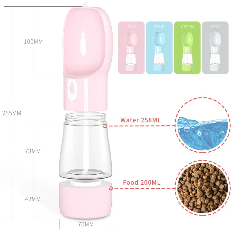 Pet portable feeder and  Water Bottle