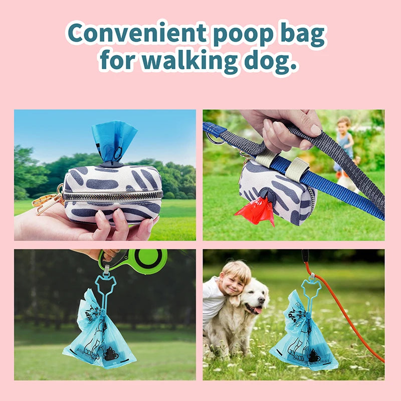 Biodegradable Dog Poop Bags with Hand Free Clip