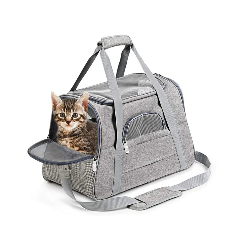 Foldable pet carrier bag