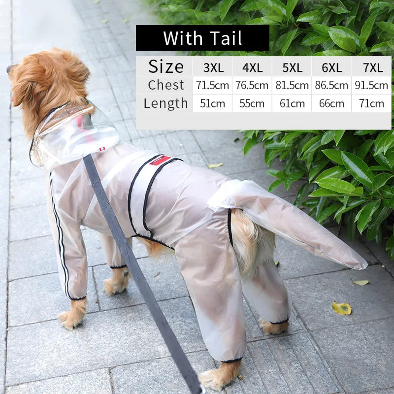 Dog Jumpsuit Rain Coat