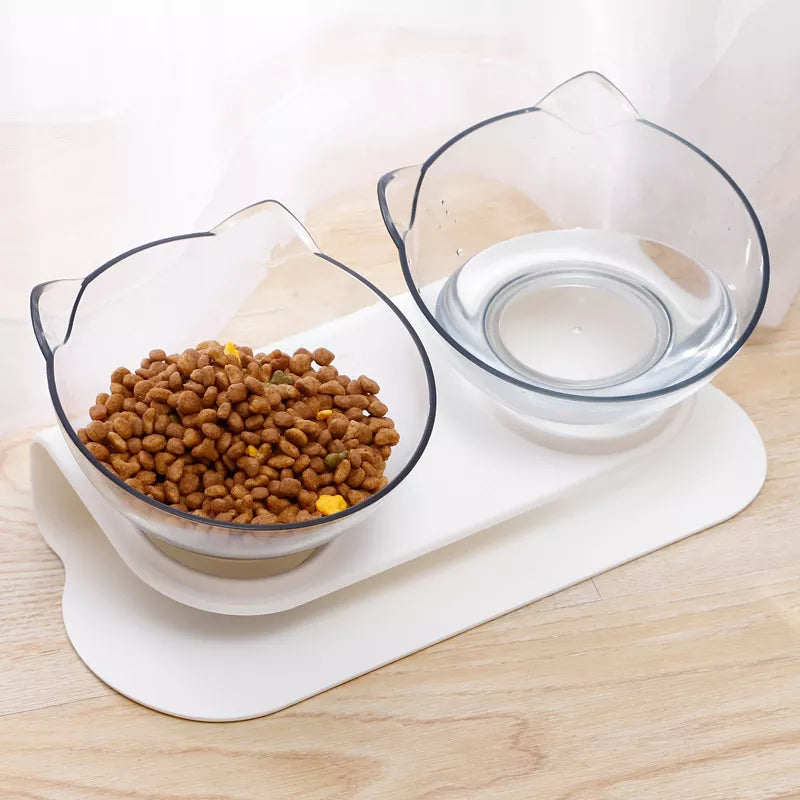 Not-slippery Double Cat Bowl