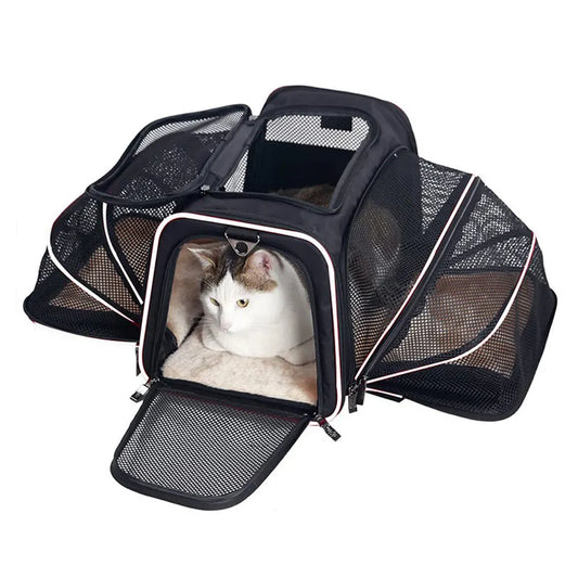 Foldable pet carrier bag