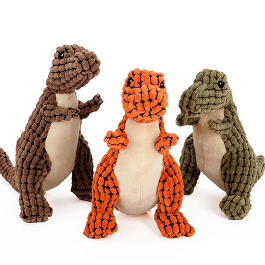 squeaky dinosaur dog toy