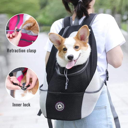 Double shoulder pet travel backpack