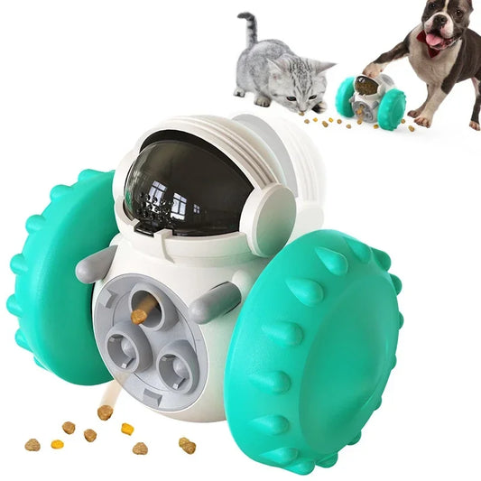 Interactive pet toy feeder.