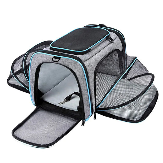 Foldable pet carrier bag