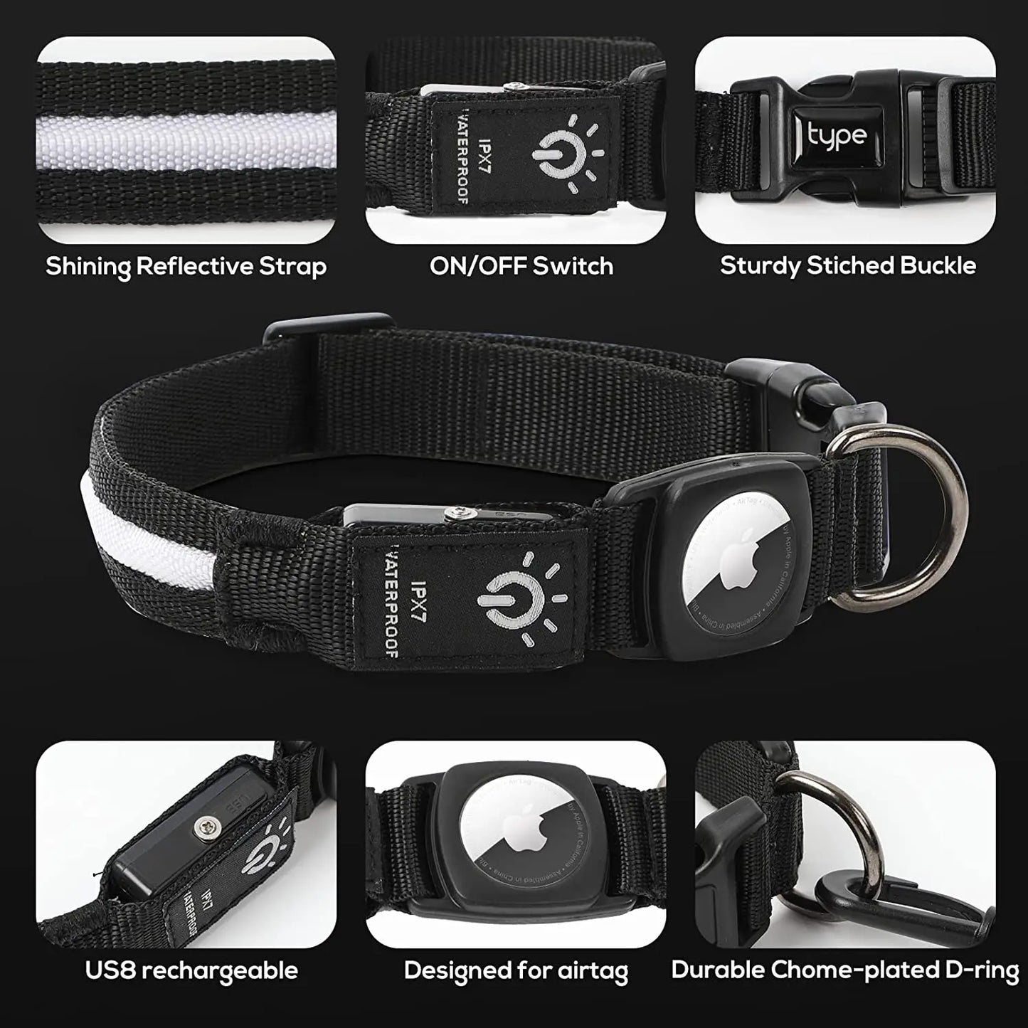 GPS Finder WaterProof Led Collar