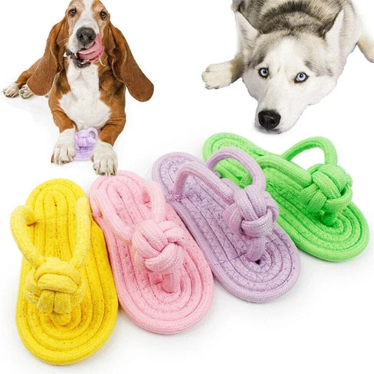 Dog Chewing Toy Cotton Slipper