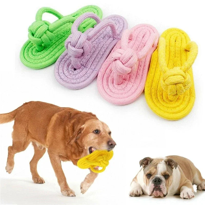 Dog Chewing Toy Cotton Slipper