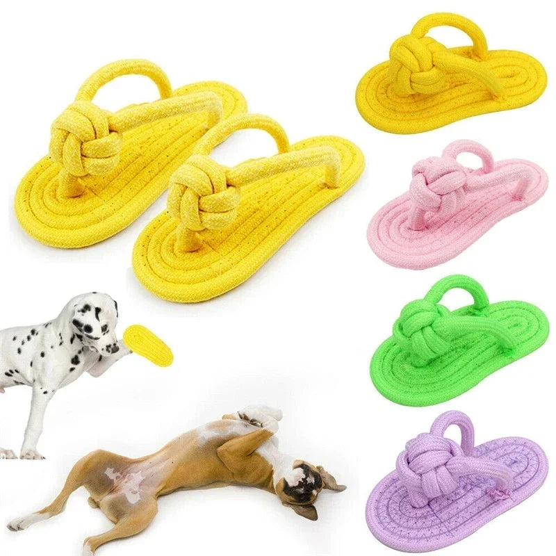 Dog Chewing Toy Cotton Slipper